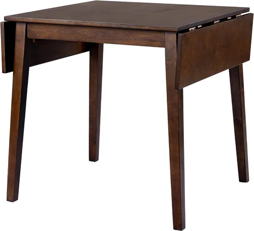 Vista 3 de Merax Mesa de comedor rectangular extensible de madera de 29 a 45 pulgadas con hoja caída, ahorro de espacio, fácil de montar, marrón Marrón/plegable
