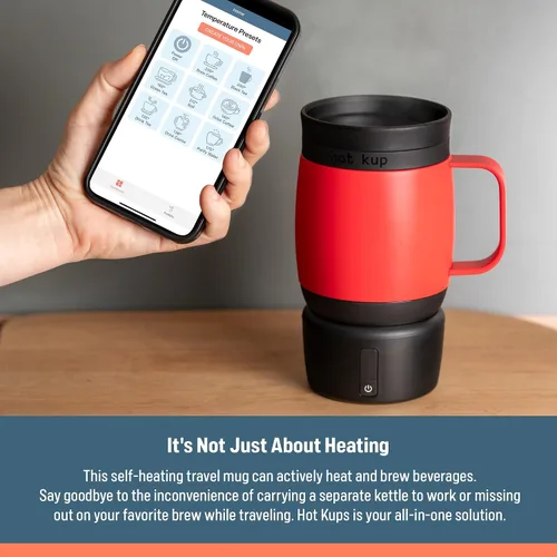 Vista 6 de Batería calentadora de taza de café HotKup para taza de calefacción controlada por temperatura HotKup