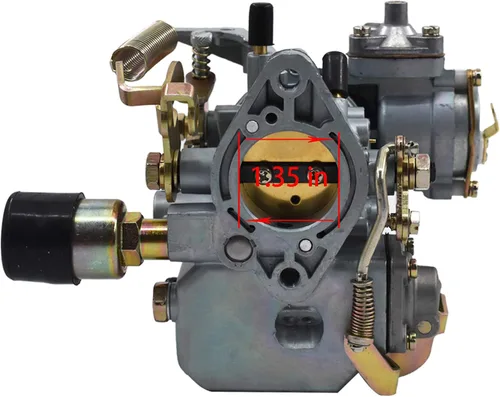 Vista 4 de waltyotur Carburador 113129031K Repuesto para motor Volkswagen Beetles, de doble puerto, 1600 cc con estrangulador eléctrico de 12 V, 34 PICT-3