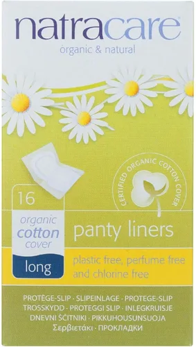 Vista 3 de Natracare Panty Liners - Largos - Envueltos - Funda de algodón orgánico - Sin cloro - 16 unidades (paquete de 2)