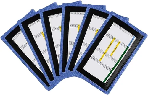 Vista 15 de Playbook Wristband QB, Adult Playbook,3 Slots, 6 Pack Negro