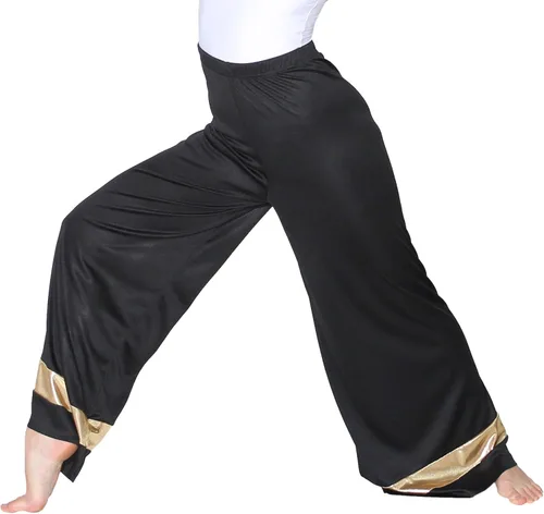 Vista 3 de Danzcue Pantalón palazzo de baile de alabanza para mujer