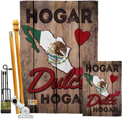 Vista 8 de Country Mexico Hogar Dulce Garden House - Juego de banderas de nacionalidad regional, nacionalidad internacional, mundo particular, área pequeña