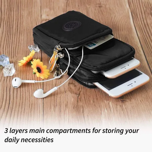 Vista 11 de WITERY Mini bolso cruzado para mujer, bolso de muñeca para teléfono celular, bolso de hombro para mujer, cartera de bolsillo múltiple para mujer