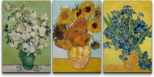 Vista 57 de wall26 Lienzo enmarcado para pared, juego de arte con flores de almendra de Vincent Van Gogh, naturaleza, ilustraciones de área silvestre, bellas
