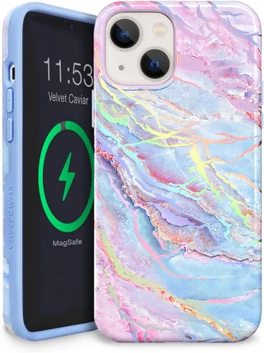 Vista 30 de VELVET CAVIAR Funda para iPhone 13 con estampado de leopardo y guepardo negro, compatible con MagSafe, probada en caídas de 10 pies
