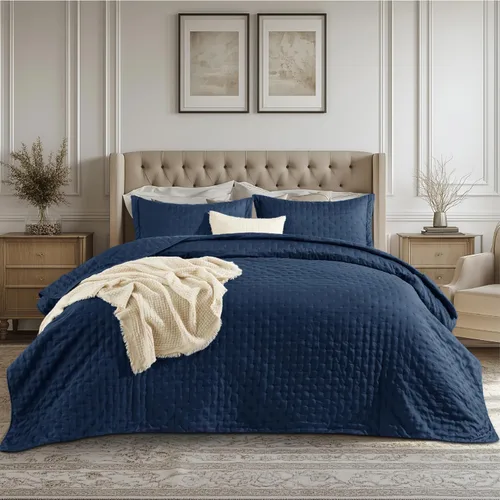Vista 30 de Bedsure Edredón individual – Ropa de cama ultrasuave individual XL para decoración de dormitorio, edredón ligero para todas las estaciones, colcha