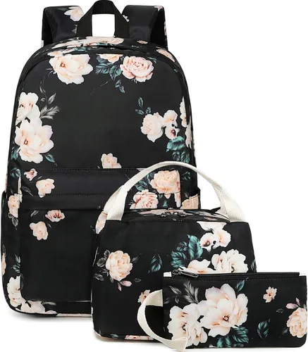 Vista 8 de Bluboon Juego de mochila para adolescentes, mochila escolar para niñas, lonchera y lápices, bolsas para estudiantes, 3 en 1