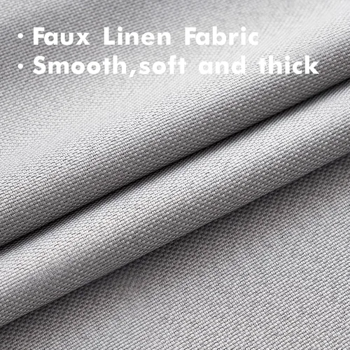 Vista 5 de MIULEE Cortinas con textura de lino de 90 pulgadas de largo, paneles de cortina para dormitorio/sala de estar, cortinas opacas con aislamiento
