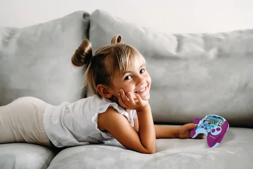 Vista 6 de Lexibook - Disney Frozen - Consola de Poder, Consola de Juegos Educativos Bilingüe Español/Inglés con 100 Actividades, JCG100FZi2 Español/Inglés