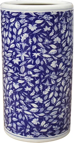 Vista 9 de Paragüero de porcelana, soporte de paraguas de porcelana azul y blanco, soporte tradicional para sombrilla de entrada, organizador de paraguas