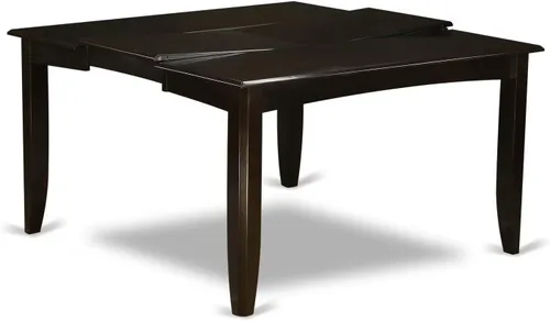 Vista 6 de East West Furniture PFAN6-CAP-W - Juego de comedor de 6 piezas que contiene una mesa de comedor cuadrada con hojas de mariposa y 4 sillas de cocina