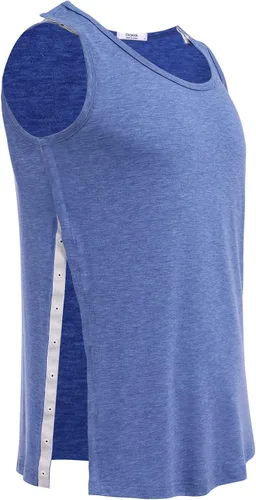 Vista 3 de Deyeek Camisetas sin mangas unisex con acceso completo a presión para hombres y mujeres, camisetas de recuperación de hombro para después