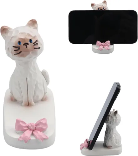 Vista 14 de Lindo conejo teléfono móvil soporte animal Smartphone escritorio soporte para todos los teléfonos móviles Bunny teléfono soporte escritorio ornamento