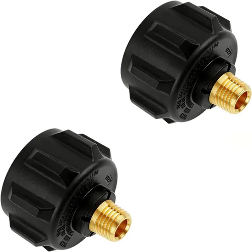 Vista 7 de Accesorios adaptadores de tanque de propano, adaptador de montaje de gas propano POL con rosca macho NPT de 1/4 de pulgada, POL a macho NPT de 1/4