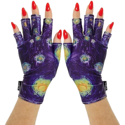 Vista 39 de ManiGlovz - Guantes de uñas originales con protección UPF 50+ UV Manicura de gel y guantes anti UV sin dedos para mujeres Se pueden utilizar
