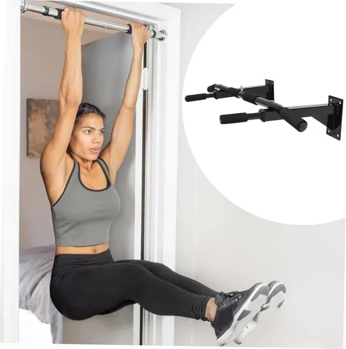 Vista 4 de STOBAZA Barra de dominadas ajustable para entrenamiento de la parte superior del cuerpo, barra de fitness resistente para dominadas, gimnasio