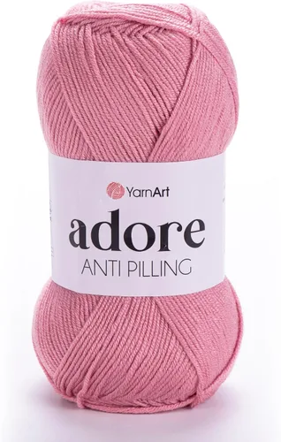 Vista 25 de 1 madeja YarnArt Adore, hilo antipilling, 100% acrílico antipilling, 100 g (3.5 oz), 280 m (306 yd), 3: Light-DK, Verde bebé - 358