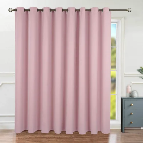 Vista 21 de BGment Cortina Oscurecedora para Puerta Corredera, Cortina Divisoria Opaca Ancha para Sala de Estar de 84 Pulgadas de Largo, Cortina Térmica de Rosa