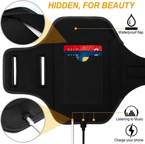 Vista 4 de Brazalete para correr para Motorola G Fast/G Pro/G Stylus/G8/G8 Power/G8 Play/G8 Plus/G7/G7 Power/G7 Play/G7 Plus/E/E6/E6 Plus/Z4, bolsa