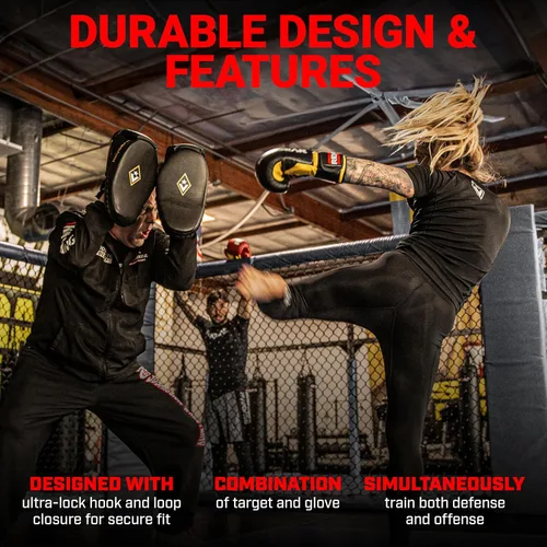 Vista 4 de Revgear Phoenix - Par de guantes y almohadillas de boxeo (todo en uno, objetivo y guante), equipo de boxeo ideal para hombres, mujeres, niños