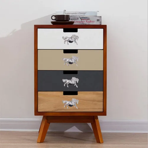 Vista 8 de 6 pomos en forma de caballo, manija de puerta, armario, cajón, aparador, pomos de un solo agujero, manijas para muebles de cocina, armario, armario