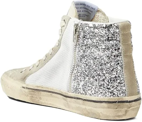 Vista 2 de Golden Goose Zapatillas Slide Double Quarter para mujer, PlataBlancoMármol
