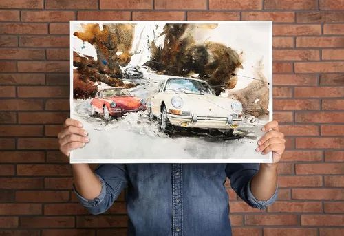 Vista 3 de MINSEOK Pósteres de acuarela para decoración de habitación, arte A2 de alta calidad, imágenes impresas antiguas, regalo perfecto para pared
