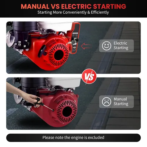 Vista 2 de Kit de conversión de arranque eléctrico para motor GX160/GX200 - Motor de arranque de 12 V, volante e interruptor de llave Kit de motor