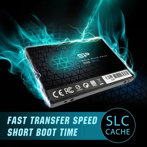 Vista 2 de Silicon Power - Paquete de 2 unidades de 128 GB SSD 3D NAND A55 SLC Cache Performance Boost SATA III 2.5" 7mm (0.28") Unidad interna de estado sólido