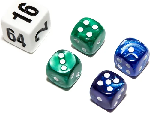 Vista 23 de Bello juegos Deluxe dados de imitación de mármol sets-black/, Azul, 5/8