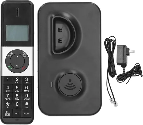 Vista 8 de Teléfono inalámbrico para el hogar, sistema de teléfono inalámbrico, pantalla LCD retroiluminada, identificación de llamada/reenvío de llamadas