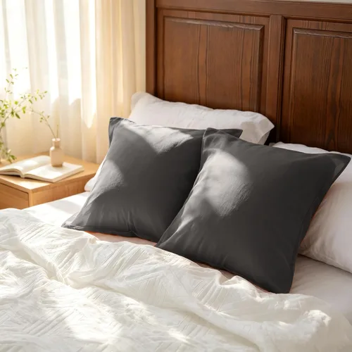 Vista 19 de Simple&Opulence - Fundas de almohada lumbar de lino 12x20 pulgadas, juego de 2, mezcla de lino y algodón, rectangulares, decorativas, para sofá