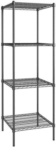 Vista 354 de Kit de 4 estantes de epoxi verde NSF de 21 x 72 pulgadas con postes de 86 pulgadas, estantería de almacenamiento resistente, kit de estantería