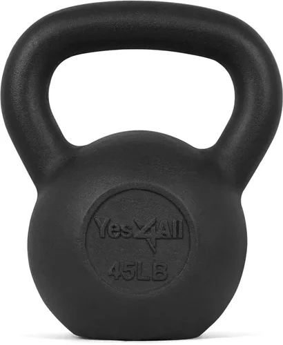 Vista 22 de Yes4All Pesa rusa de hierro fundido, pesas rusas para entrenamiento de fuerza 5-80 libras (5, 10, 15, 20, 25, 30, 35, 40, 45, 50, 60, 70, 80 libras)