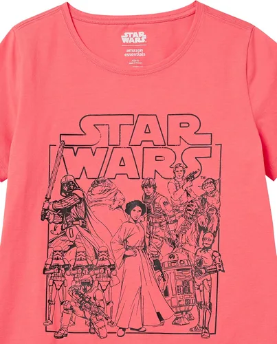 Vista 10 de Tienda Essentials Disney Marvel Star Wars Camisetas de manga corta con cuello redondo para mujer, paquete de 2