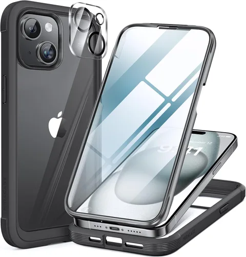 Vista 255 de Miracase - Funda magnética para iPhone 13 Pro Max de 6.7 pulgadas (compatible con MagSafe), transparente, completo, protector de pantalla de vidrio
