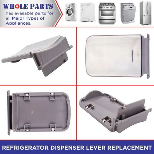 Vista 5 de Whole Parts - Conjunto de palanca para dispensador de refrigerador Whole Parts DA97-11867A, repuesto y compatible con algunos refrigeradores