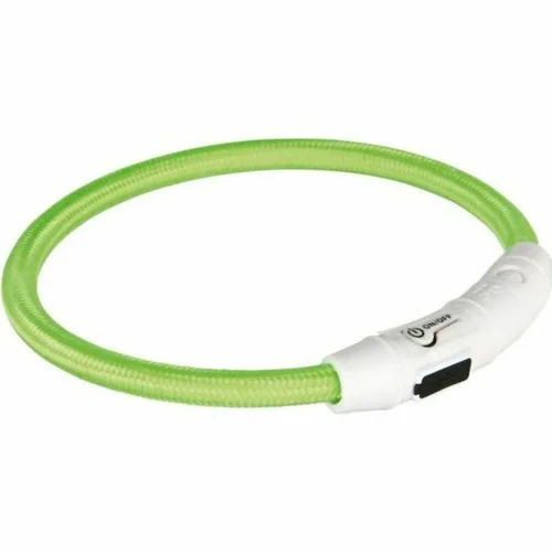Vista 2 de Collar LED para Mascotas Trixie Flash USB Verde