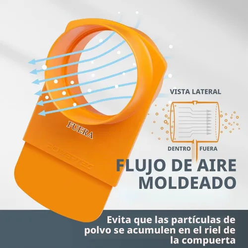 Vista 3 de POWERTEC 70295-P2 - Puerta de ráfaga integrada de 4 pulgadas, resistente a obstrucciones, ajuste de plástico ABS cónico antihuecos para sistemas