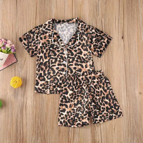 Vista 56 de Conjunto de pijama de manga larga con botones para niña pequeña, conjunto de ropa de dormir