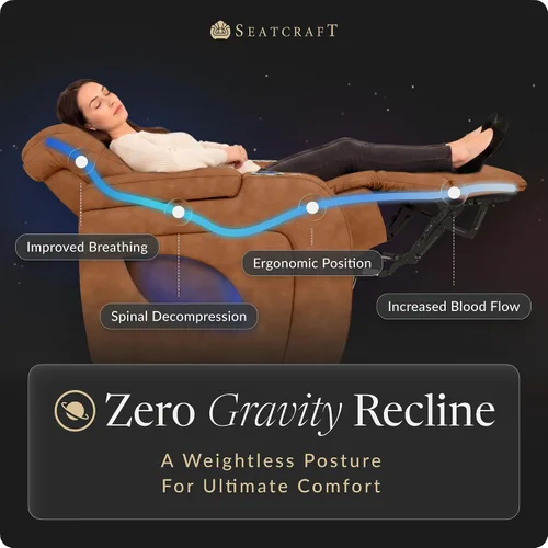 Vista 4 de Seatcraft Asientos de cine en casa Virtuoso LT Tawny Single reclinable Leonado