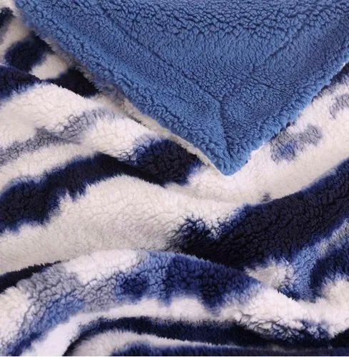 Vista 2 de Life Comport Manta de forro polar Sherpa (azul)