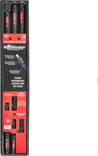 Vista 4 de Mayhew Tools 61366 Dominator - Juego de barras de palanca, 5 piezas, curvas, acabado de óxido negro