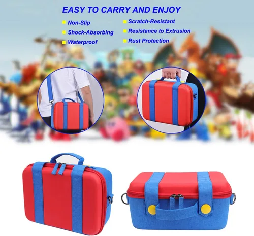 Vista 7 de abcGoodefg Estuche de almacenamiento compatible con Nintendo Switch, funda protectora rígida para consola Nintendo Switch y accesorios