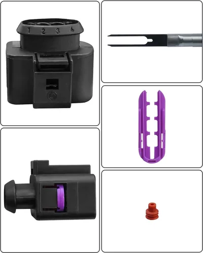 Vista 4 de Kit de reparación de conector de bobina de encendido con arnés, enchufe y herramienta de absorción de espacio de 0.3CM Compatible con AUDI, VW