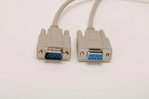 Vista 2 de Wirenest Cable de extensión serie DB9 macho a hembra de 25 pies - Cable recto RS232, conectores moldeados, totalmente blindado, transferencia