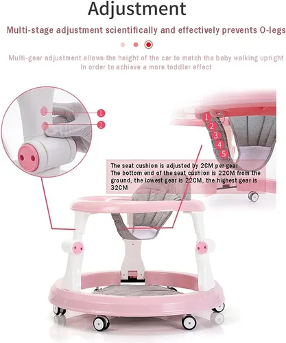 Vista 3 de KITCISSL Andador para bebés, andadores para bebés, esenciales para bebés, andadores para niños y niñas, caminantes de bebé de primera calidad, Negro