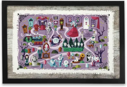 Vista 7 de Disney Minnie Mouse Fa-Boo-Lous - Decoración de pared de madera enmarcada Rosa