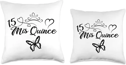 Vista 3 de Quinceanera Mis 15 Anos 15th Membrillo Almohada
